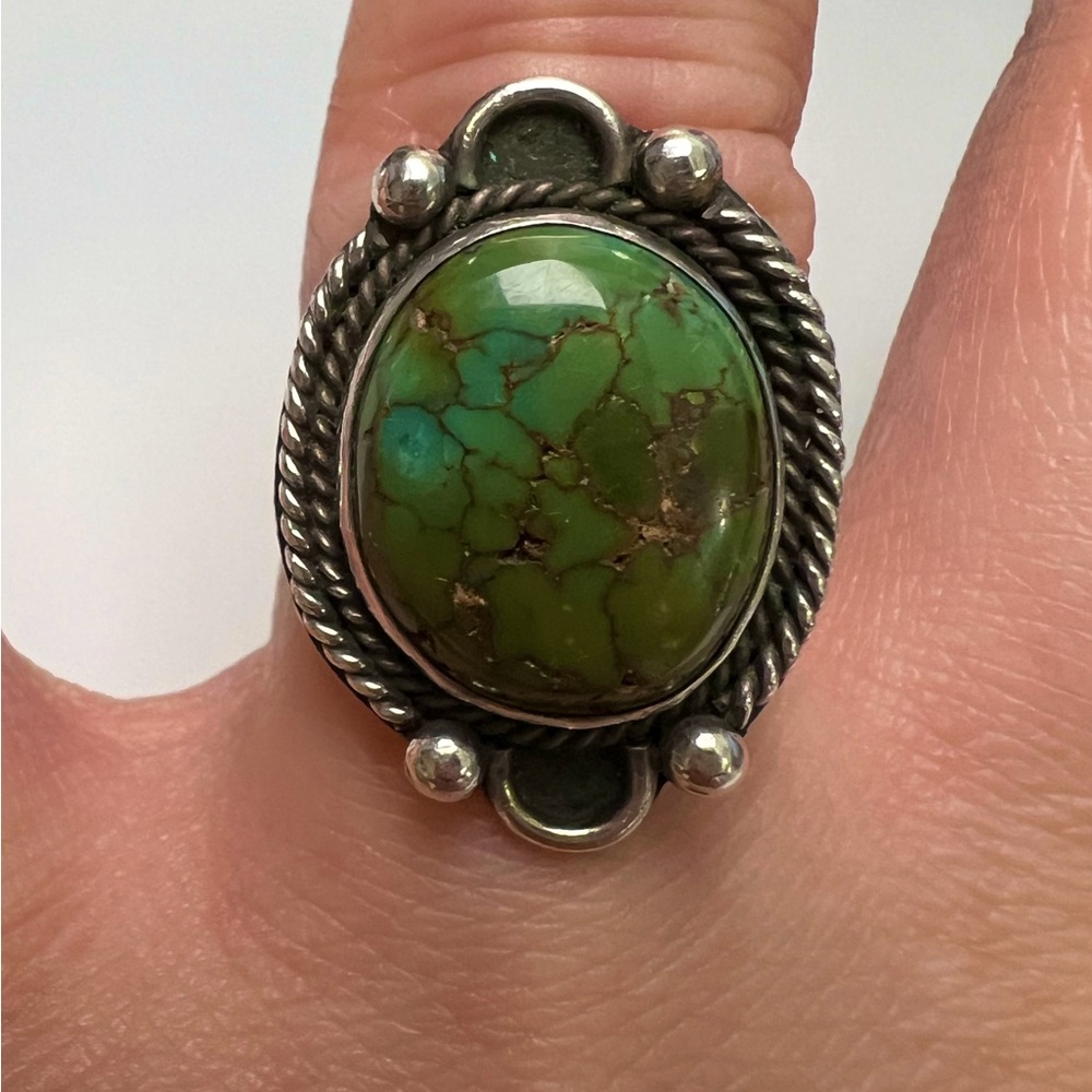 Turquoise Sterling Silver 925 Ring, Size 7.75